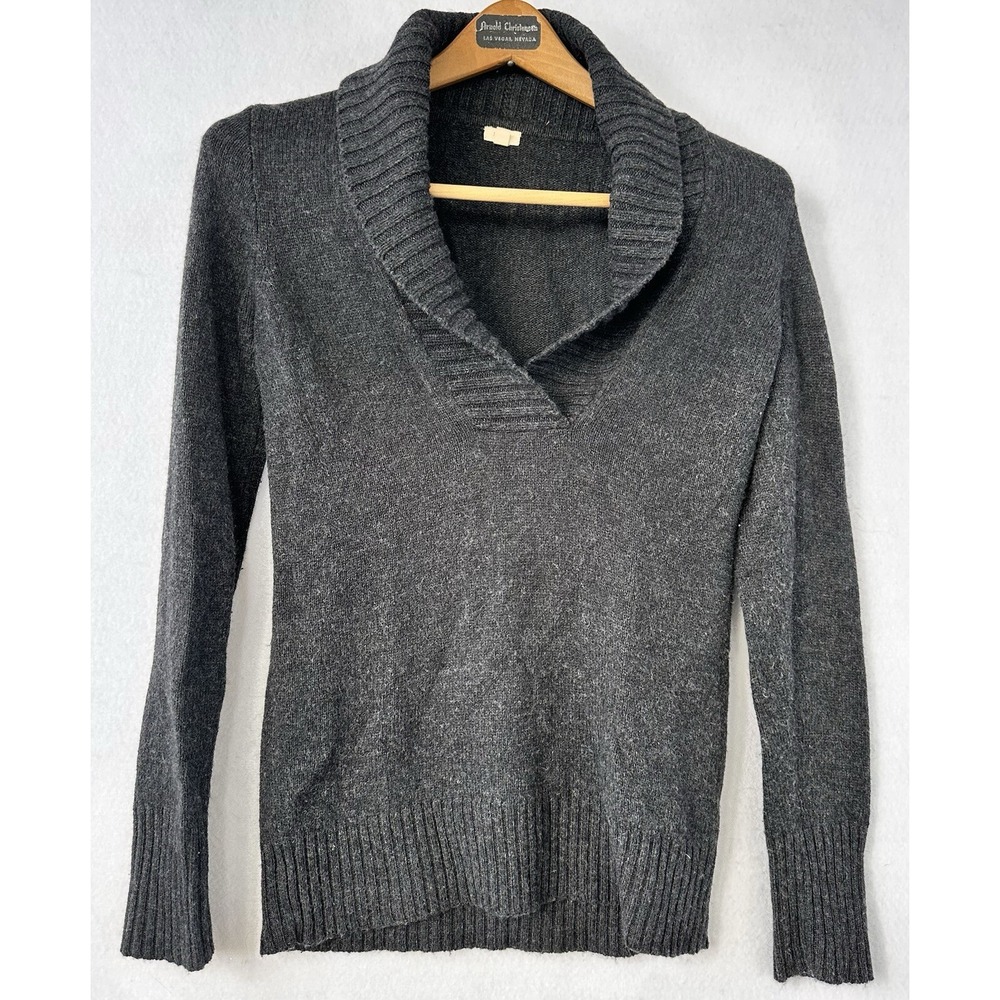 J Crew Cashmere Wool Sweater XS Women's Black capsule minimalism